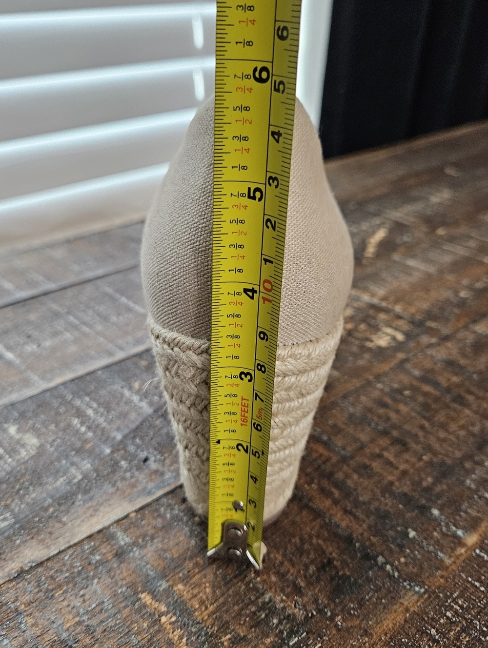J. Crew Beige Canvas Espadrille Wedge Pumps - Picture 7 of 7